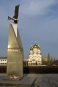 Памятник афганцам и Преображенский Собор